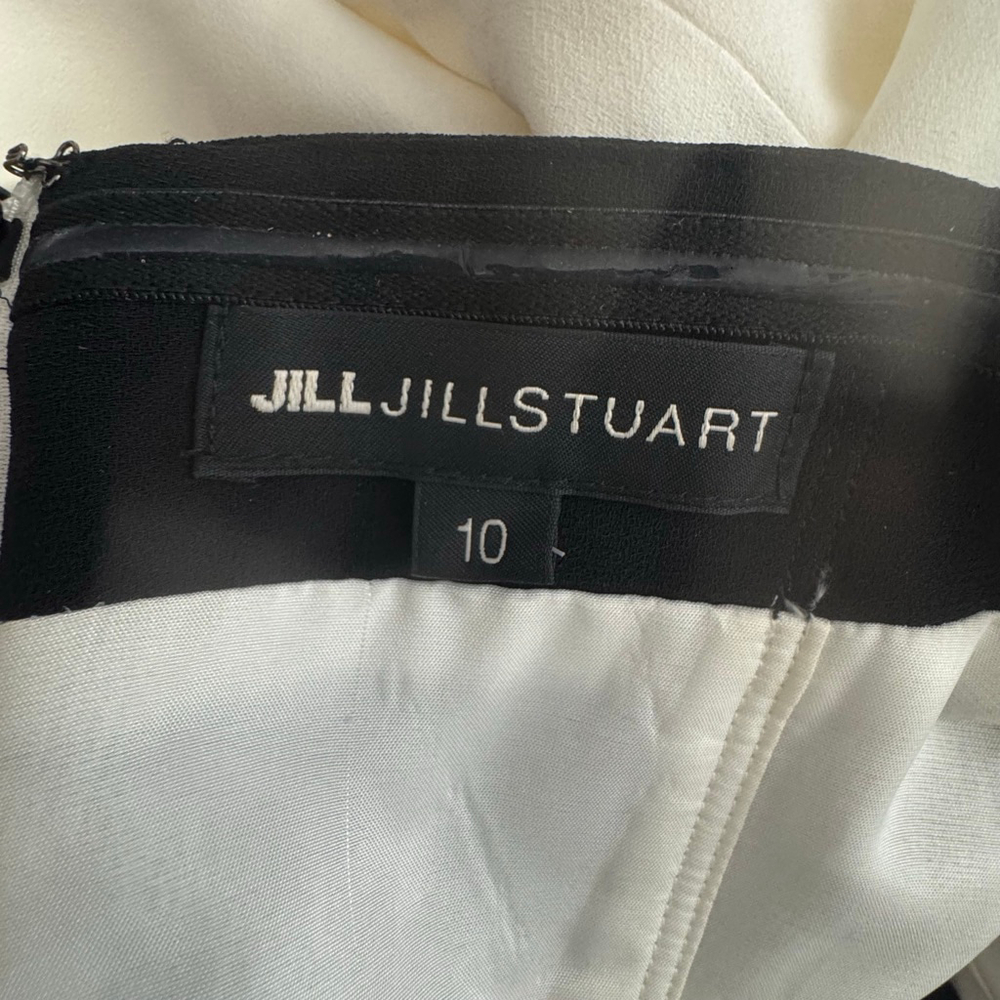 NWT Jill Jill Stuart Black & Ivory Colorblock Maxi Dress Size 10 Formal Cocktail - Picture 7 of 10